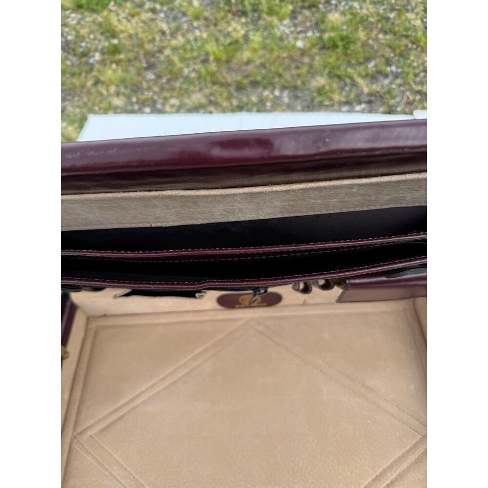Top Grain Leather Bag Vintage leather briefcase lawyer doctor pilot document - Picture 15 of 16
